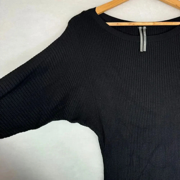 ANTHROPOLOGIE Minimalist Shea Knit Sweater Midi Black Viscose Dress Size XS - Picture 4 of 8